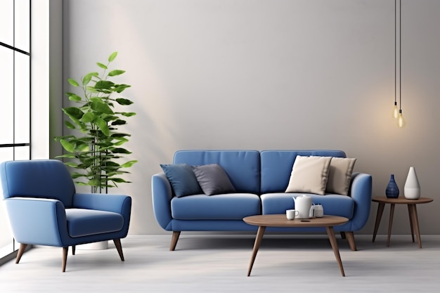 modern living room with sofa