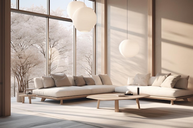 modern living room with sofa