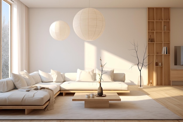 modern living room with sofa