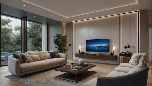 Photo modern living room