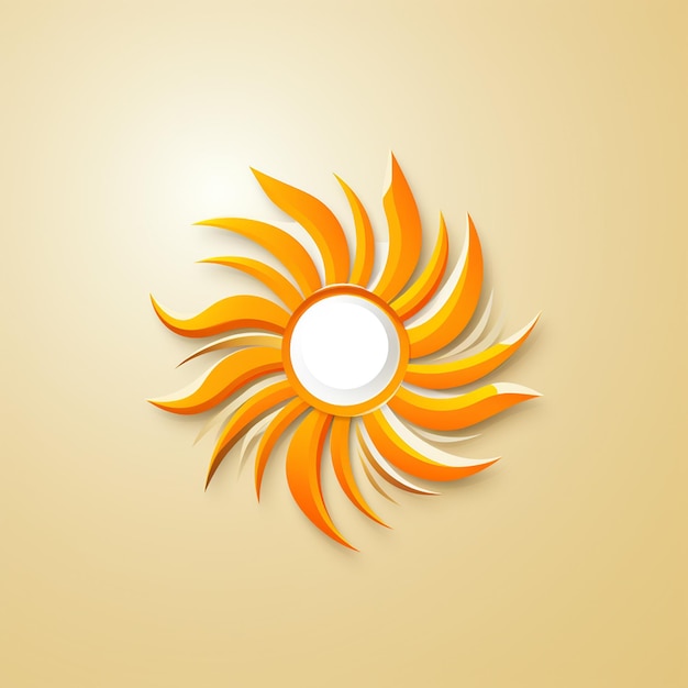 Modern logo with sun for marketing in company