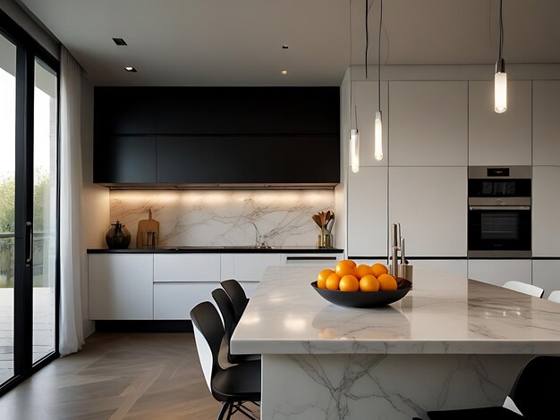 Modern Luxurious Kitchen with Gold Accents