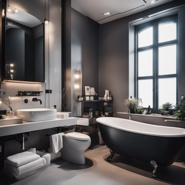 A modern and luxury bathroom