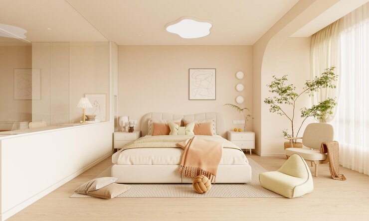 Photo 現代豪華臥室內部