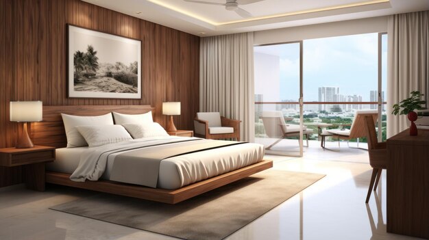 Modern luxury bedroom UHD Wallpaper