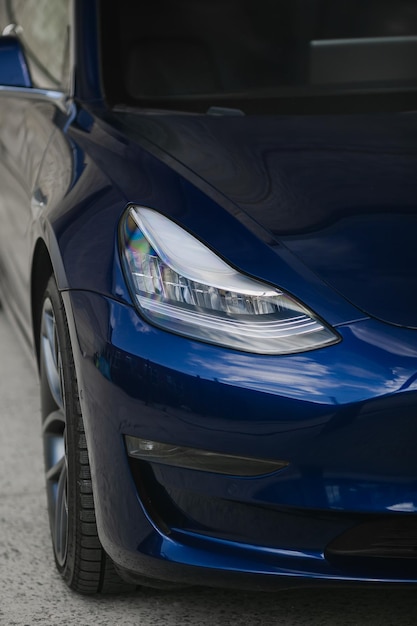 Photo modern luxury car closeup headlight