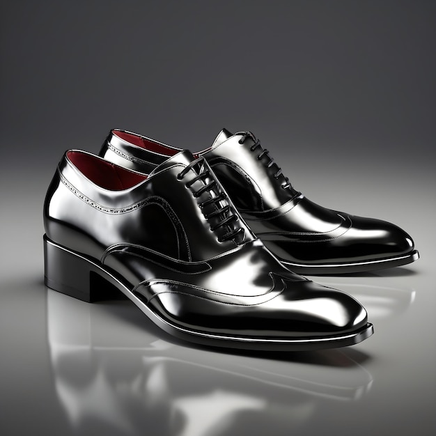 Modern Luxury Exemplified by Shiny Black Leather Shoes