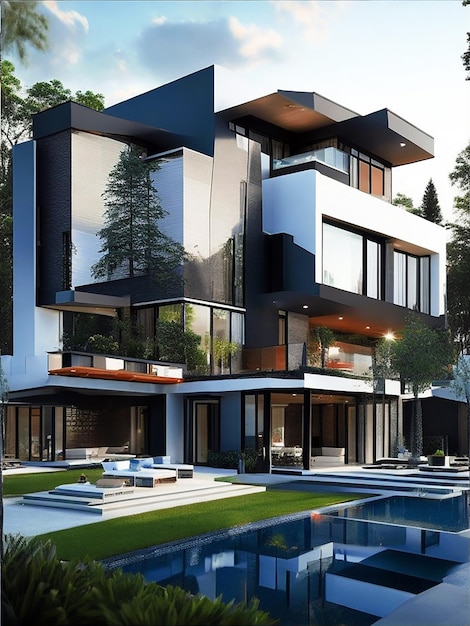 modern amp luxury house drawing