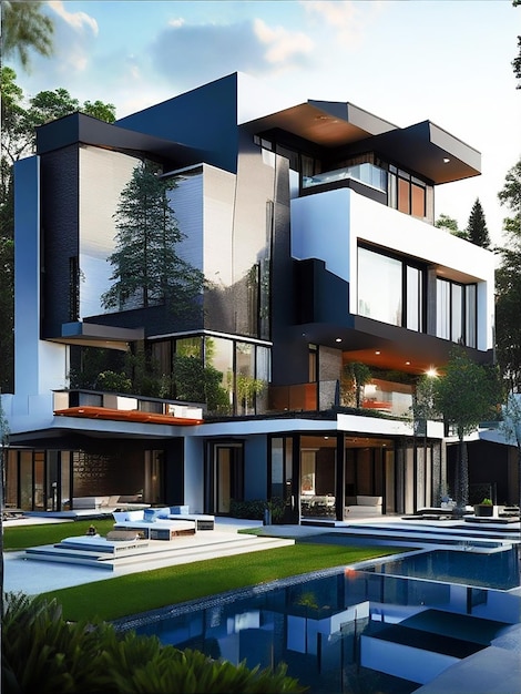 modern amp luxury house drawing