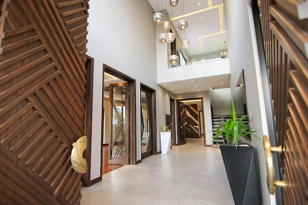 Modern &amp; luxury House Entrance Premium Photo