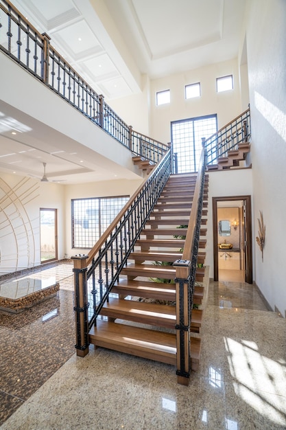 Modern luxury House Stairs Entrance Premium Photo