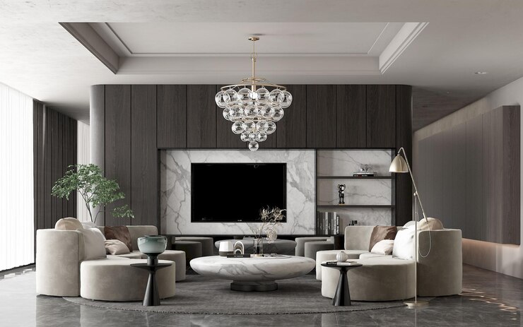 Photo modern luxury living room interior