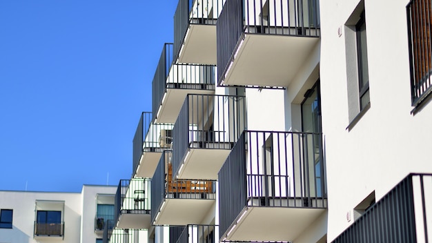Modern luxury residential building modern apartment building on a sunny day facade apartment
