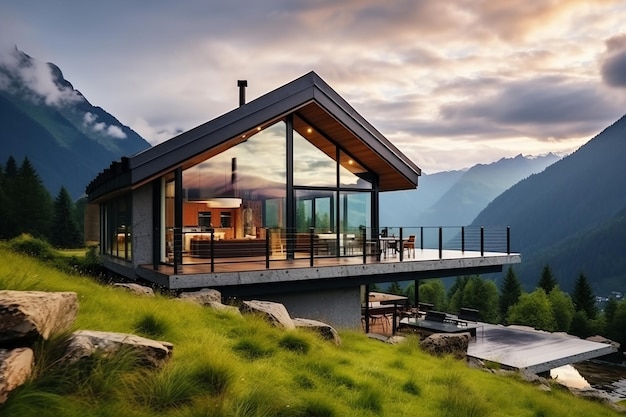 Modern Luxury Villa in Minimalist Style with Glass House