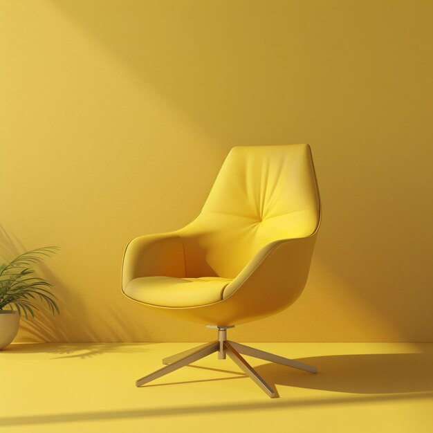 Modern luxury yellow theme armchair