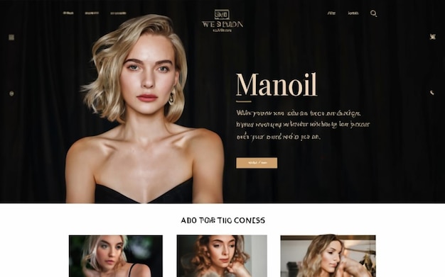 Photo modern makeup artist theme mockup website home page