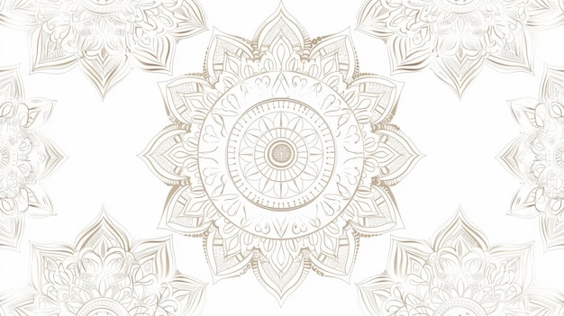 Modern Mandala pattern seamless Hand drawn Muslim Arab Indian Designed for textiles wallpaper wrapping interior design clothing Geometric repeat