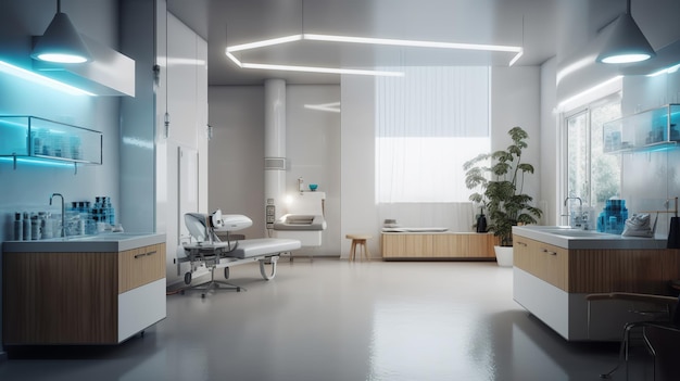 Foto moderna sala di consultazione medica di grande design per qualsiasi scopo tecnologia medica assistenza sanitaria tecnologia medica