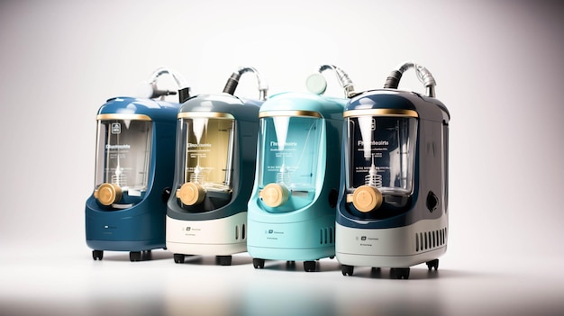 Photo modern medical equipment oxygen concentrators ventilators