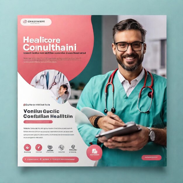 Photo modern medical social media post template