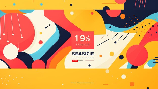 Modern Mega sale banner composition with flat discount background template abstract vector