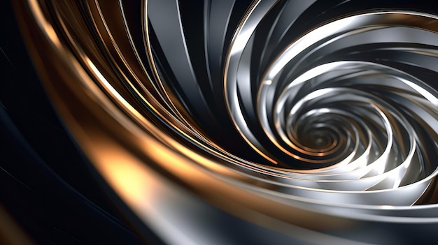 Modern metal spiral Metal texture Generative AI