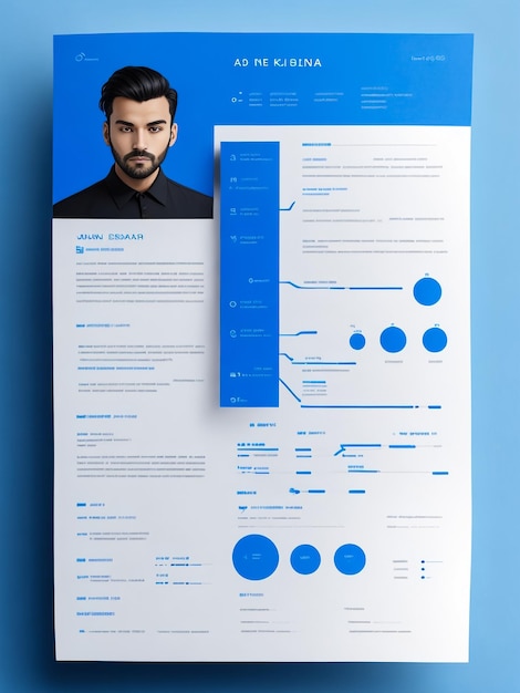 Modern minimal clean professional CV resume template design