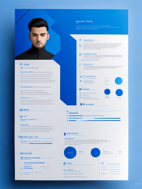 Modern minimal clean professional CV resume template design