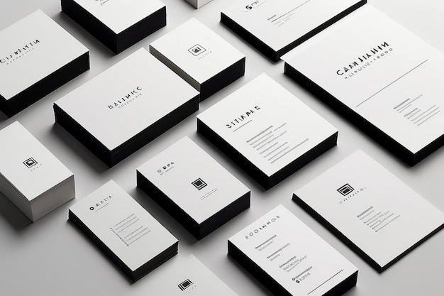 Modern Minimalism Minimalist Geometric Layout Business Card