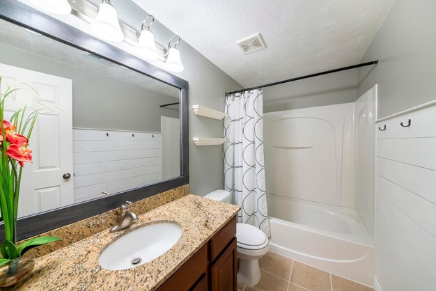 Modern minimalist bathroom interior design