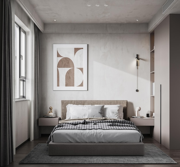 Modern Minimalist Bedroom Interior
