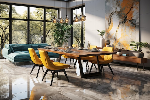 modern minimalist dining room