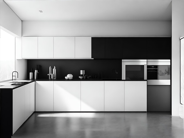 A modern minimalist kitchen design