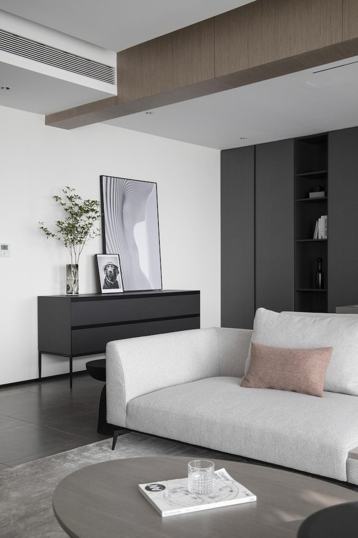 Photo modern minimalist living room interior