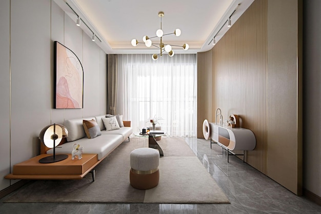 modern minimalist living room interior