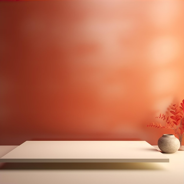 Modern minimalist presentation with a blurry background