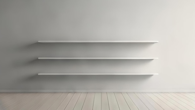 Modern minimalist shelving for a clean contemporary look