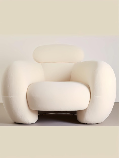 Foto moderno divano bianco minimalista su uno sfondo neutrale