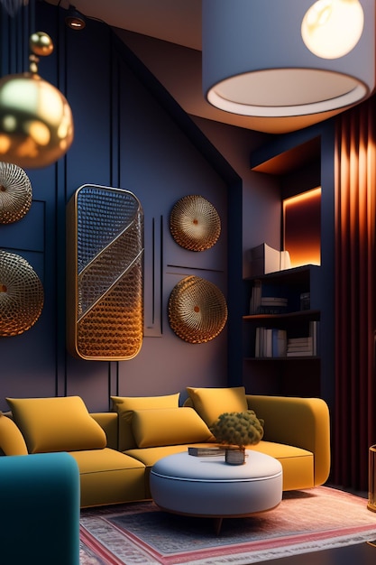 Modern minimalistic home Interior generated Ai