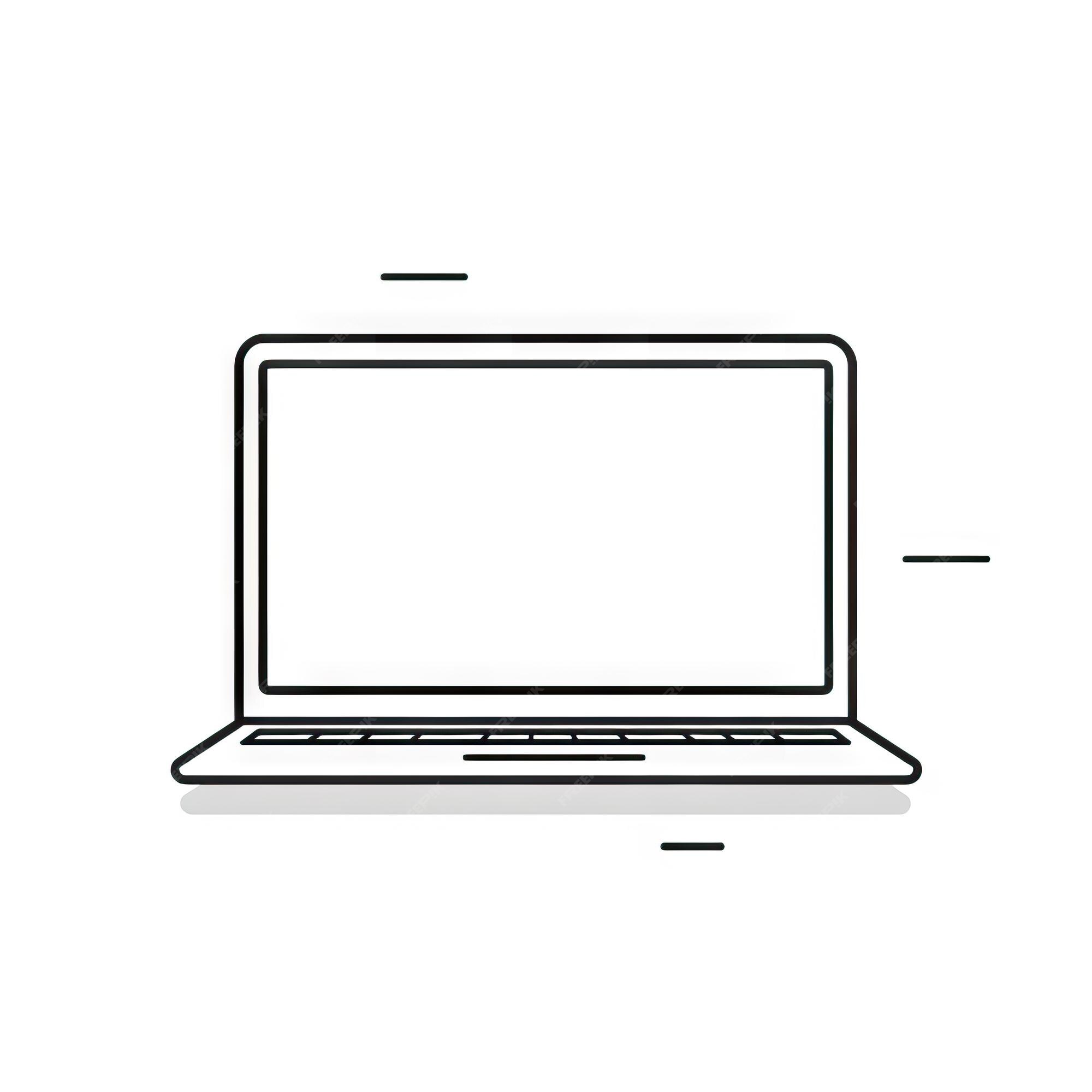 Premium AI Image Modern and Minimalistic Laptop Computer on White