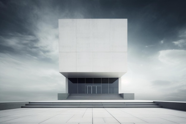 Modern minimalistisch gebouw grondzicht