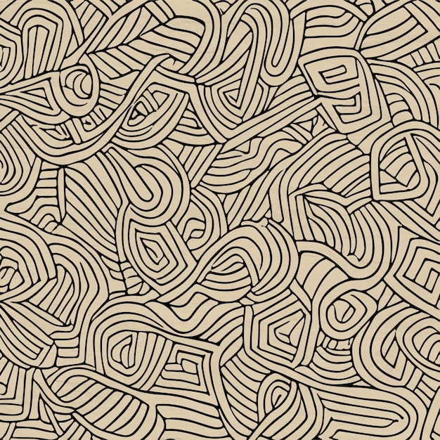 Modern minimalistisch lijntekeningenpatroon Esthetische lijnenkunst