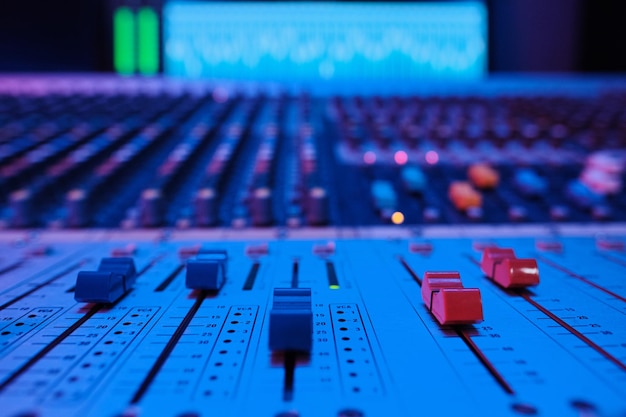 Modern mixing console surface
