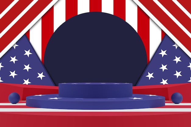 modern mockup podium display united states of America display banner