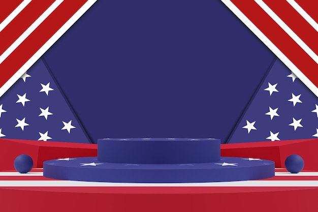 modern mockup podium display united states of America display banner