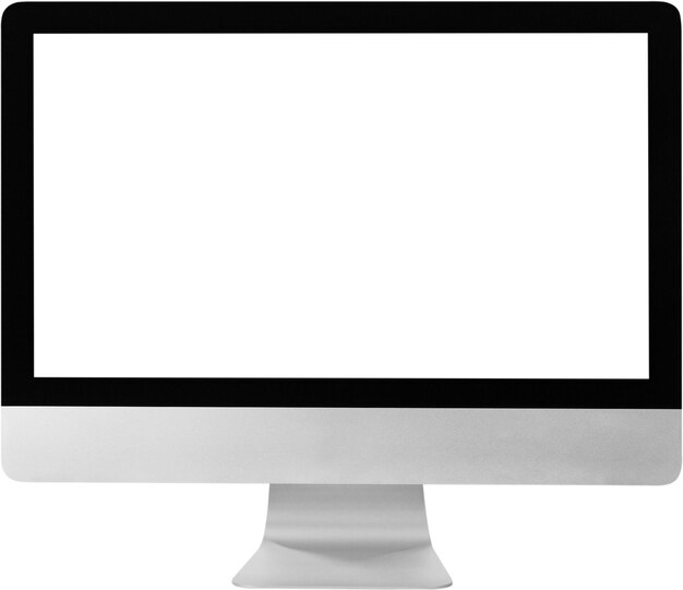 Photo modern monitor isolated on white