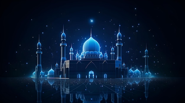 ネオンの現代モスクの想像力と未来