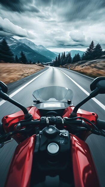 Photo modern motorcycle mobile wallpaper biker landscape