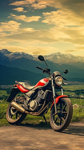 Photo modern motorcycle mobile wallpaper biker landscape