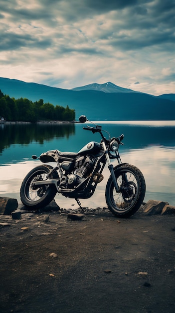 Modern motorcycle mobile wallpaper biker landscape